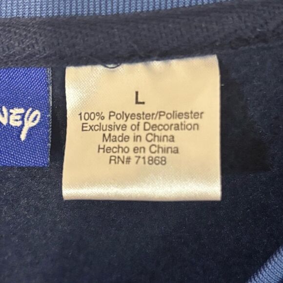 Disney Eeyore Navy Blue V Neck Fleece Pullover - Picture 6 of 6